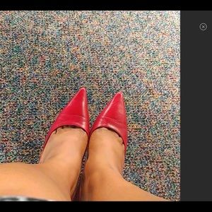 ⭐️ JIMMY CHOO RED LEATHER HEELS 💯AUTHENTIC